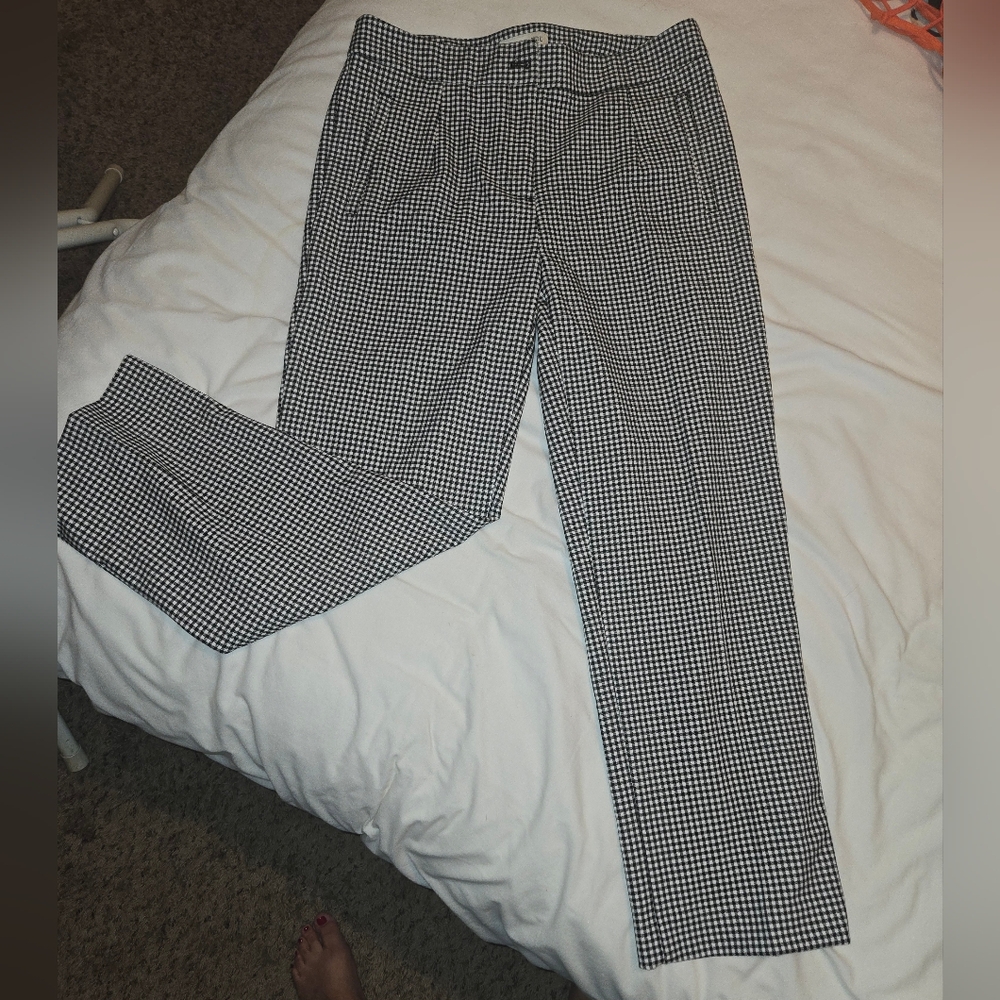 Rachel Zoe Black and White Gingham Pants 8
